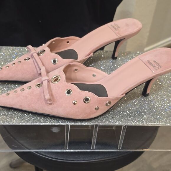 Jeffrey Campbell Gratis Suede Mules- Baby Pink - Picture 7 of 10